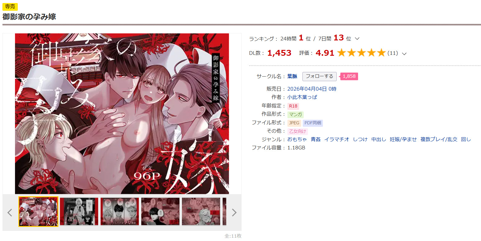 御影家の孕み嫁DLsite